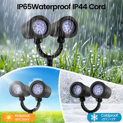 Dynamic Snowflake Projector with d Big Dual-Head, Waterproof Christmas Snow Lights for Winter Indoor Outdoor Party Decorations