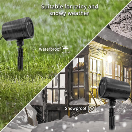 Treela 4 Pack Christmas Projector Laser Lights Outdoor Decorations, Christmas Star Light Show Waterproof Holiday Projector Led Spotlights for Xmas Decor (Fresh Star)