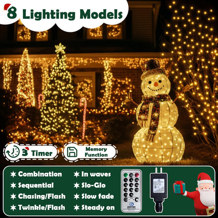 140FT Christmas Lights Indoor Outdoor Waterproof, 400 LED 8 Modes Warm Twinkling String Lights for Room Decorations, Ideal for Christmas Trees, Wedding, and Party