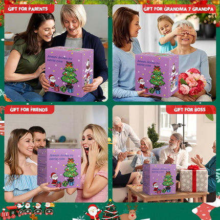 Automatic Christmas Tree Watering System - Automatic Christmas Tree Waterer Looks Like a Present Box - Santa’s Tree Helper Keeps Your Live Tree Healthy and Green Christmas Decorations (G-Y-R-3Box)