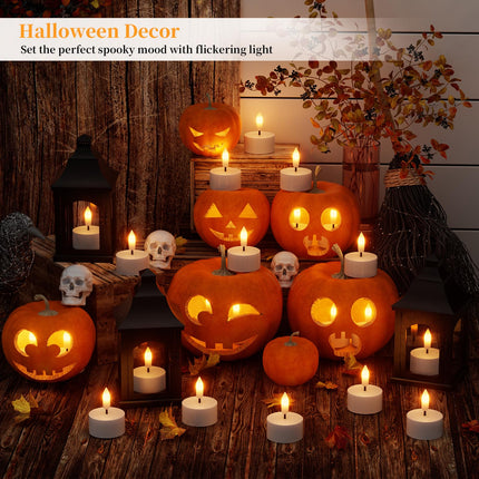 Rechargeable Flameless Tea Lights Candles with Charging Station 6Pcs Battery Tea Lights Candles with Remote & Timer LED Tealight Candles Flickering Realistic for Home Christmas Wedding Decor - White
