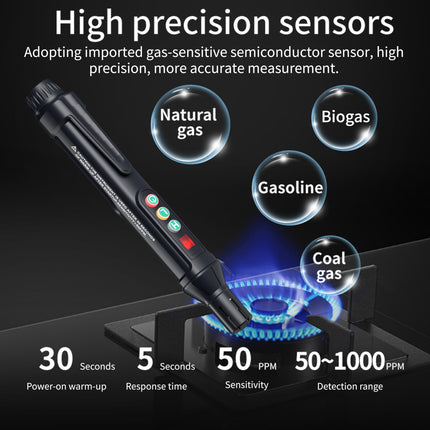 Gas Leak Detector Portable Natural Gas Detector with Audible & Visual Alarm Handheld Natural & Propane Sniffer to Locate Combustible Gas Leak Detector for Methane Propane LNG LPG