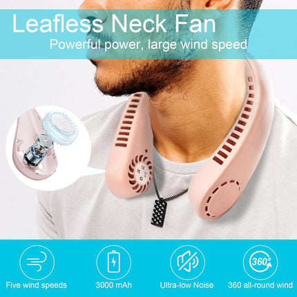 Handheld Mini Fan And Portable Neck Fan, Portable Usb Rechargeable Small Pocket Fan, Wearable Personal Fan,Battery Operated Fan