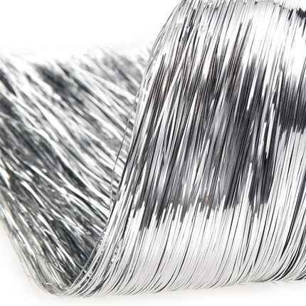 2500 Strands Decorations Tinsel Garland Tinsel Foil Fringe Icicles for Christmas Home Holiday Decor Birthday Graduation Supplies (Silver)