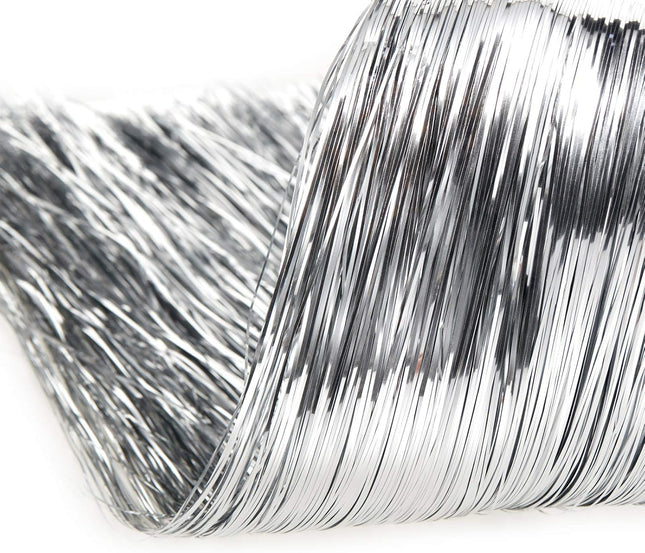 2500 Strands Decorations Tinsel Garland Tinsel Foil Fringe Icicles for Christmas Home Holiday Decor Birthday Graduation Supplies (Silver)