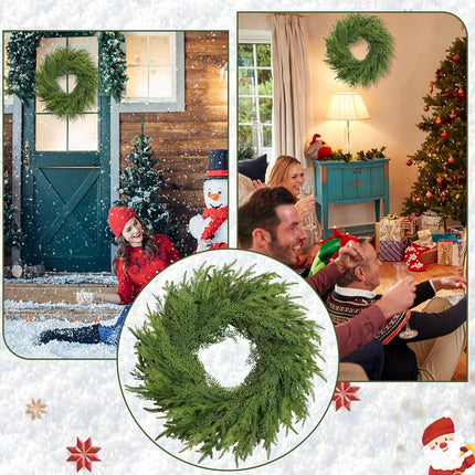 26 Inch Christmas Wreath, Christmas Wreaths for Front Door, Artificial Pine Wreath for Table Wall Window Indoor Outdoor Christmas Decoration