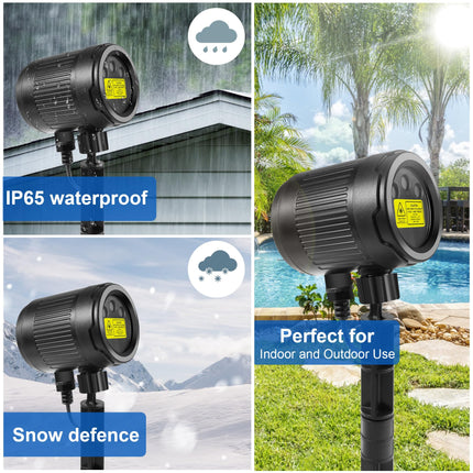 Laser Christmas Projector Lights Outdoor, Outdoor Garden Moving Firefly Landscape Lights Waterproof RGB, Christmas Decorations Light with Remote Control