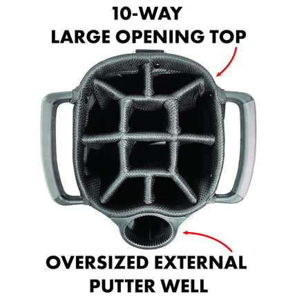 Team Golf MLB Albatross Cart Golf Bag, Lightweight, 10-Way Club Divider, Insulated Cooler Pocket, Velcro Glove and Umbrella Holder & Lift Assist Handles