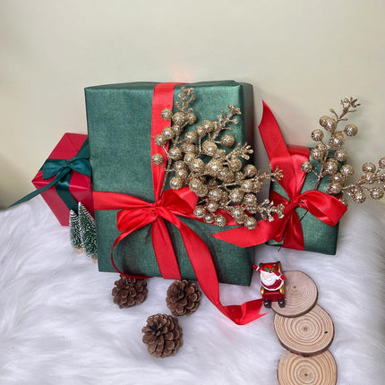 24 Pieces Christmas Glitter Berries Stems Artificial Berry Twig Stem Berry Picks Decorations for Christmas Ornaments, DIY Xmas Wreath Holly Berry Holiday and Party Decor (Champagne)