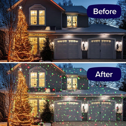 Star Shower Ultra 9 Outdoor Laser Light Show, AS-SEEN-ON-TV, 9 Unique Patterns, Showers Home w/Thousands of Lights, 3 Color Combinations, Motion or Still, Up to 3200 Sq Ft, Holiday Projector