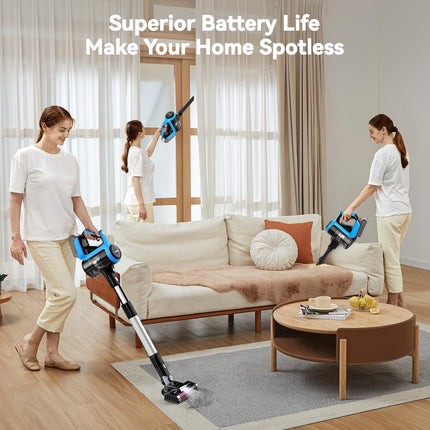 Livowalny Cordless Vacuum Cleaner For Makita 18V Battery, 6 In 1 Lightweight Stick Vacuum With 2 Mode Suction, 250W Brushless Motor, 20Kpa Stick Cordless Vacuum For Hardwood Floor Pet