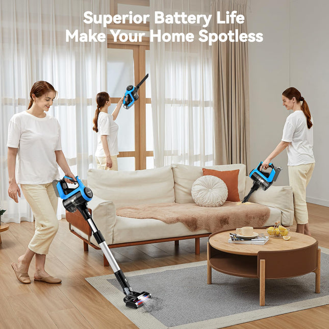 Livowalny Cordless Vacuum Cleaner For Makita 18V Battery, 6 In 1 Lightweight Stick Vacuum With 2 Mode Suction, 250W Brushless Motor, 20Kpa Stick Cordless Vacuum For Hardwood Floor Pet
