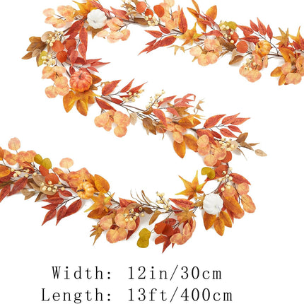 Thanksgiving Decorations - Clycaloor 13FT Fall Garland Maple Leaf, Artificial Autumn Hanging Vine Garland Thanksgiving Decor for Home Wedding Fireplace Party Christmas Halloween
