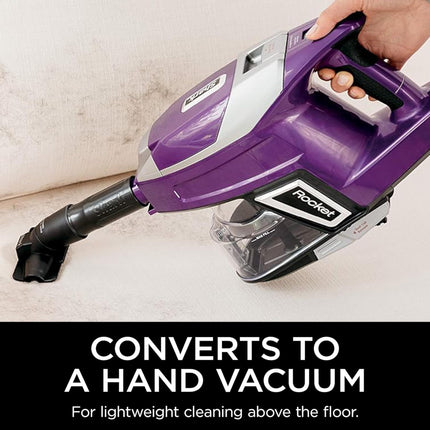 Shark Zs351 Rocket Corded Ultralight Vacuum With Zerom Antihair Wrap Technology, Xl Dust Cup, Hand Vacuum Mode, & Swivel Steering, Plum Purple