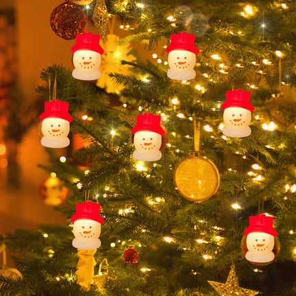 Abeja Christmas Snowman String Lights, 8.5Ft Christmas Santa Claus Decorations String Lights with 10 Santa Head Decorations Lights, Santa Fairy Lights for Christmas, Yard, Party, Xmas Tree Decor