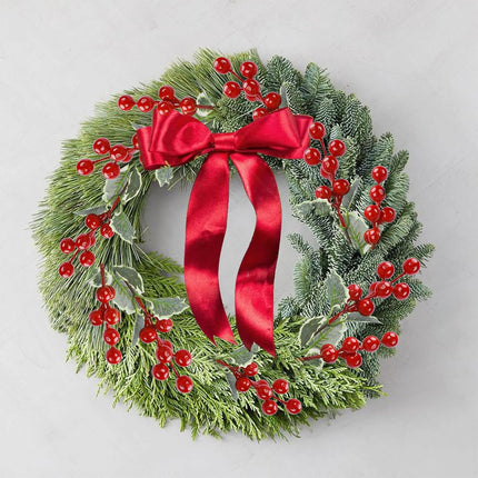 12 Pcs Christmas Artificial Holly Berry Stems 17.7'' Artificial Christmas Red Berries Picks Artificial Christmas Flowers for Christmas Tree Christmas Wreath Party Holiday Decoration