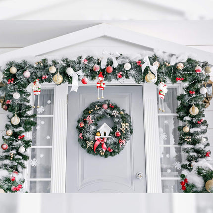 33 Feet Christmas Tree Beads Artificial Pearls Beads Garland Plastic Beads Roll for Christmas Wedding Party Decoration DIY Crafts (Silver)