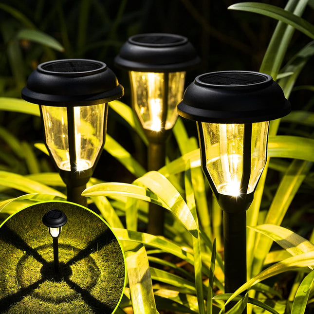 Solpex 8 Pack Solar Pathway Lights, Solar Path Lights Waterproof, Solar Garden Lights Outdoor For Garden, Yard, Pathway, Landscap