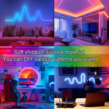 LED String Light 9.84ft RGB Color Changing for Bedroom, IP65 Waterproof Music Sync LED Light Strips with Remote APP Control for Party, Christmas, Halloween, Birthday