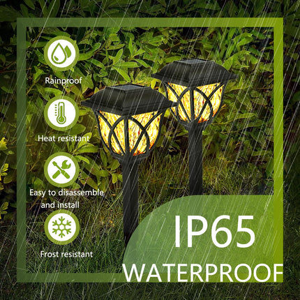 KAQ 8 Pack Solar Christmas Lights Outdoor Waterproof, Solar Garden Lights Auto On/Off, Outside Lights for Yard, Landscape, Pathway Christmas Decorations(Warm White)