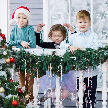 Christmas Garland Ties Christmas Decorative Twist Ties Reusable Banister Ties for Garland Home Party Decoration, 16.1 Inch (30 Pieces)