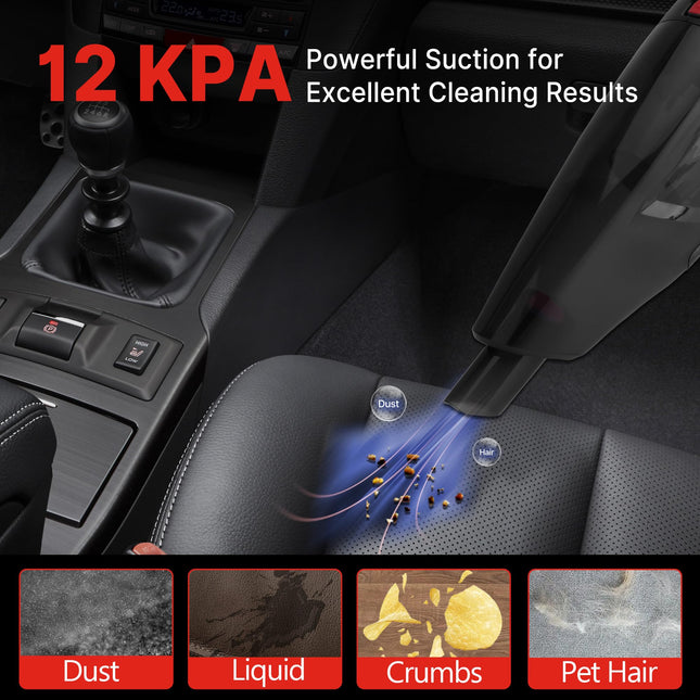 Shopvac Cordless Handheld Vacuum Cleaner, 12.0 Peak Kpa 12V High Power Handheld Vacuum Cordless Rechargeable, Dustbuster Handheld Vacuum With Attachments, Filters For Home, Garage, Car