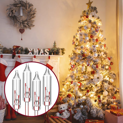 360 Count 2.5V Christmas Mini Lights Replacement Bulbs Incandescent Wire String Lights Indoor Outdoor Christmas 50/100/150/200 Count Lights Decorations for Xmas Tree Home (Warm White Bulb)