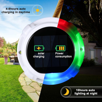 Solpex Solar Deck Lights Outdoor 8 Pack, Solar Halloween Lights, Solar Dock Lights Waterproof Led Lights For Steps, Garden, Groun