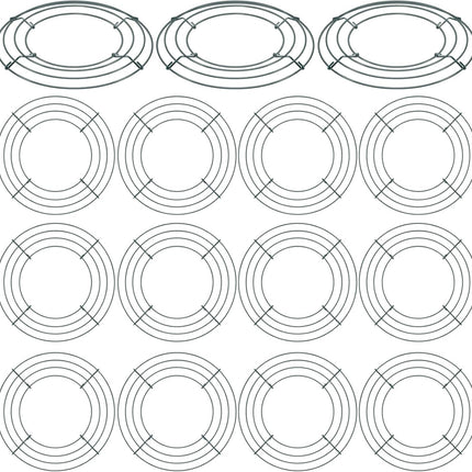 15 Pieces Metal Wire Wreath Frames Round Green Floral Wire Wreaths Flat Wire Wreath Making Rings Holiday Wire Wreath Forms for Christmas Year Valentine's Day Wreath Garland, 8 Inches