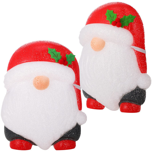 2 Pieces Christmas Snowman Porch Light Cover Gnomes Holiday Light Covers Outdoor Holiday Santa Porch Light Cover for Porch Lamp Garage Light Christmas Decoration, 11.6 x 7.5 Inch