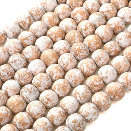 Giegxin 2 Pcs 66 Feet in Total Christmas Wooden Bead Garland Decor Christmas Tree Decorations Handmade Christmas Garland Boho Farmhouse Garland Wood Garland for Christmas Holiday Favors (Rustic White)