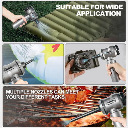 Perobuno Car Vacuum Cleaner High Power, 18Kpa Powerful, 35 Mins Runtime, Brushless Motor Air Duster With 3 Gear, Electric Canned Air Mini Handheld Vacuum Compressed Air Keyboard Cleaner