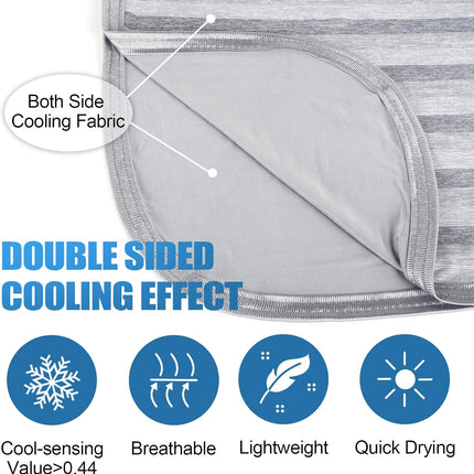 Ailemei Direct Cooling Throw Blanket For Hot Sleepers,Double Sided Cold Effect, Lightweight Breathable Summer Blanket For Couch