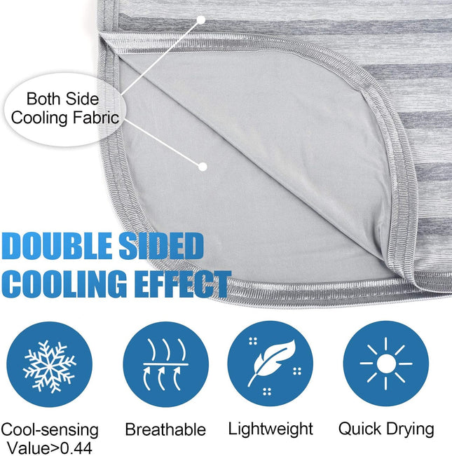 Ailemei Direct Cooling Throw Blanket For Hot Sleepers,Double Sided Cold Effect, Lightweight Breathable Summer Blanket For Couch