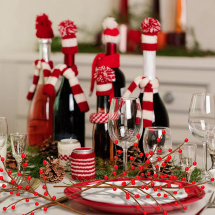 20 Pieces Christmas Artificial Berry Stems for Christmas Tree Decoration 18 Inch Fake Red Berry Picks Twigs Xmas Holly Berry Branches for Crafts Wreath DIY Garland Christmas Home Ornaments Decor