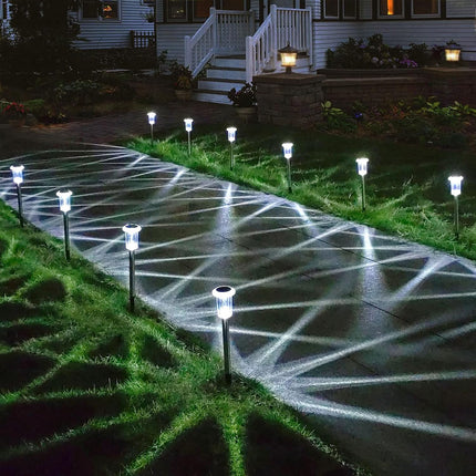 Solar Lights Outdoor Ip65 Waterproof Solar Pathway Lights Stainless Steel Outdoor Solar Lights For Yard Patio Lawn Walkway