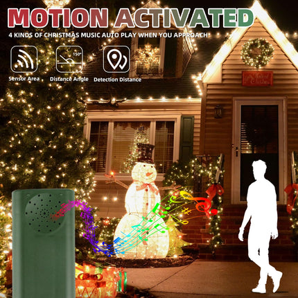 33FT 100LED Christmas String Lights,Battery Christmas Music Light Waterproof,Motion Sensor Christmas Lights with 6 Modes for Indoor Outdoor Yard Patio Garden Xmas Tree Decor