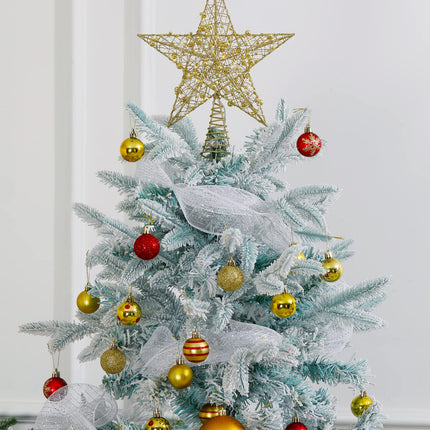 Christmas Tree Topper Star LED Lights Star Treetop Battery Operated,Lighted Star Tree Topper for Christmas Tree Decorations (Golden)