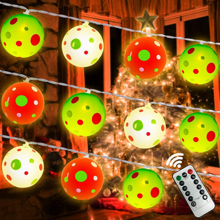 [Timer] Battery Operated Christmas Lights, Christmas Decorations for Tree, 10 FT 20 LED Waterproof Christmas Lights for Christmas Tree Wreath Window Wall Home Indoor Outdoor Decor