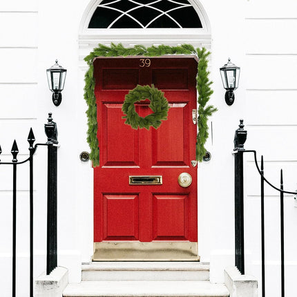 Christmas Norfolk Pine Garland for Mantle Stair Railing Door Xmas Wreath DIY Festival Decoration Artificial Realistic Greenery Pine Garland (5 Foot Long)