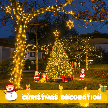 Warm White Christmas Lights Indoor - 200 LED Twinkle Lights for Christmas Tree Outdoor 8 Modes, 66ft Extendable Fairy String Lights Plug in for Bedroom Porch Thanksgiving Gardern Patio Yard Decor