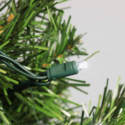 Sunnydaze 70-LED Christmas Outdoor String Lights - 5mm Wide Angle Style Bulbs - 22-Foot Lighted Length - White