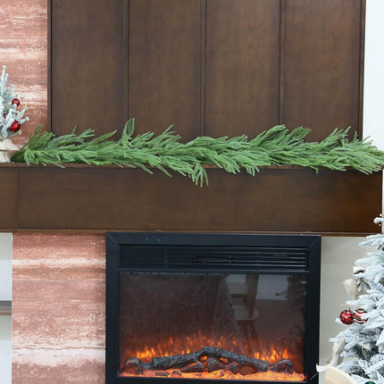 6 Feet Christmas Garland, Natural Touch Garland Artificial Pine Greenery Garland for Indoor Outdoor Home Fireplace Staircase Christmas Decorations