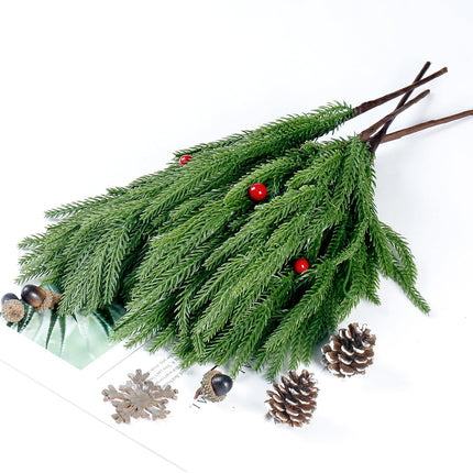 Sggvecsy 10 Pcs Christmas Norfolk Pine Branches Artificial Christmas Branches Faux Christmas Greenery Norfolk Pine Stems Christmas Cedar Stems for Xmas Home DIY Crafts Garland Indoor Outdoor Decor