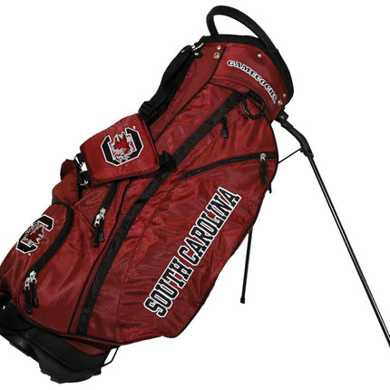 Team Golf NCAA South Carolina Gamecocks Fairway Golf Stand Bag, Lightweight, 14-way Top, Spring Action Stand, Insulated Cooler Pocket, Padded Strap, Umbrella Holder & Removable Rain Hood