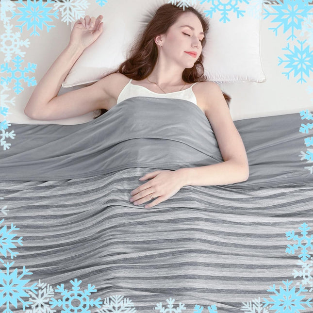 Ailemei Direct Cooling Throw Blanket For Hot Sleepers,Double Sided Cold Effect, Lightweight Breathable Summer Blanket For Couch