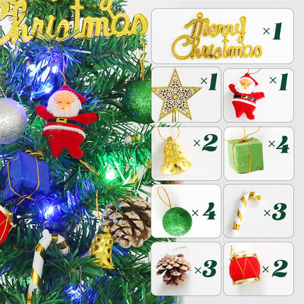 Solar Christmas Tree for Outdoor Decorations 2 Pack, 33 Inch Prelit Christmas Tree Yard Stake Lights with 12pcs Strawberry Lights, 60 LED 8 Modes for Pathway Yard Cemetery Decor