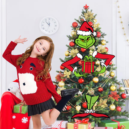 Funny Christmas Decorations for Tree - Christmas Thief Cutouts Hanging Decorations Christmas Tree Topper for Holiday Xmas Home Party Decorations