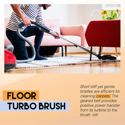 Miele Turbo Head Cleaner, Hand Attachment And Floor Tool Accessory For Carpet And Area Rugs.