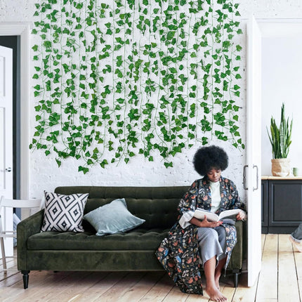 Fake Vines for Room Decor(24Pack168Ft) Aesthetic Artificial Plant Ivy Leaves Hanging Greenery Garlands for Home Bedroom Wall Wedding Christmas Party Office patio Indoor, Outdoor Garden Décor